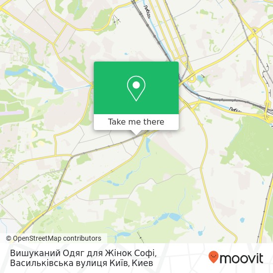 Карта Вишуканий Одяг для Жінок Софі, Васильківська вулиця Київ