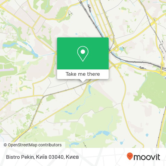 Карта Bistro Pekin, Київ 03040