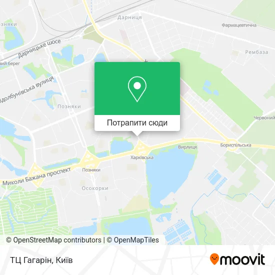 Карта ТЦ Гагарін