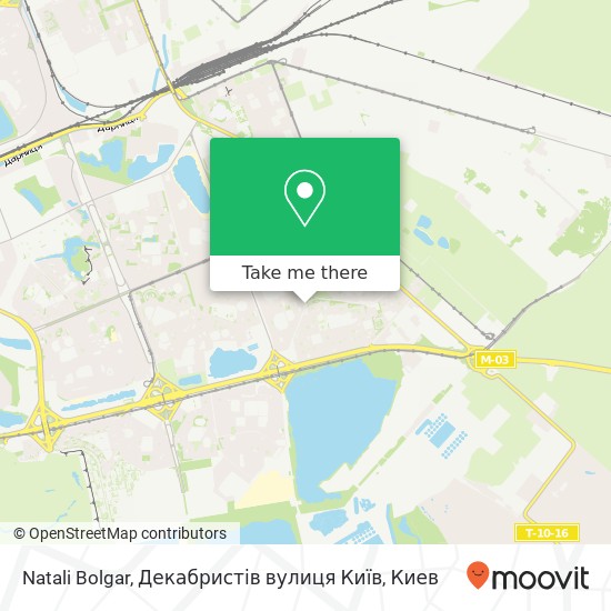 Карта Natali Bolgar, Декабристів вулиця Київ
