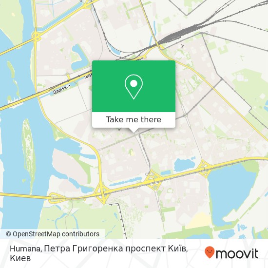 Карта Humana, Петра Григоренка проспект Київ