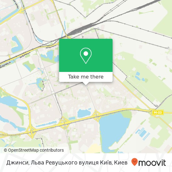 Карта Джинси, Льва Ревуцького вулиця Київ