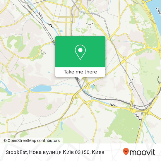 Карта Stop&Eat, Нова вулиця Київ 03150