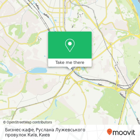 Карта Бизнес-кафе, Руслана Лужевського провулок Київ