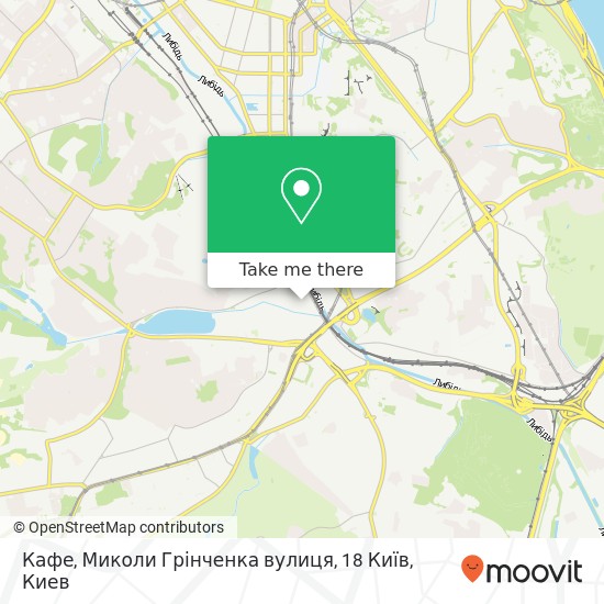 Карта Кафе, Миколи Грінченка вулиця, 18 Київ
