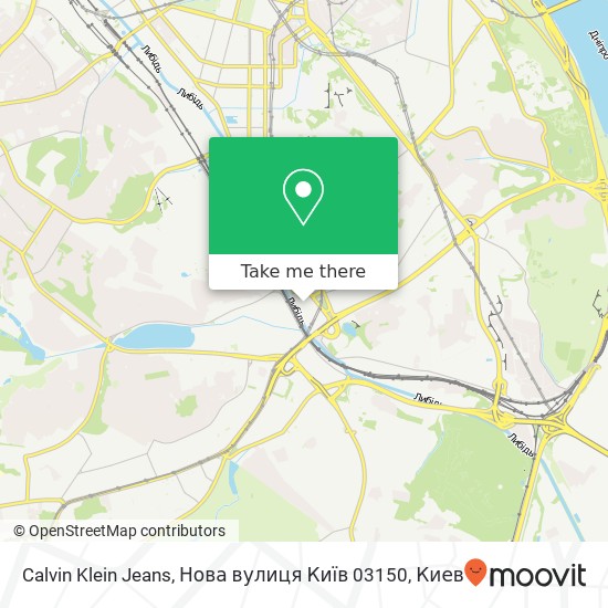 Карта Calvin Klein Jeans, Нова вулиця Київ 03150