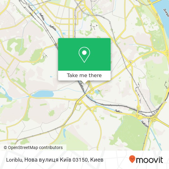 Карта Loriblu, Нова вулиця Київ 03150