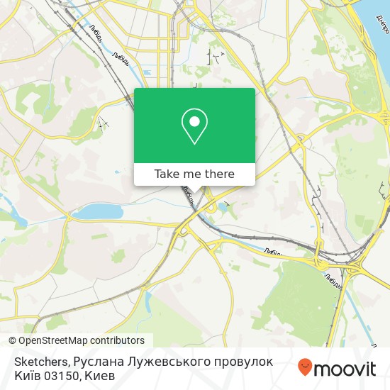 Карта Sketchers, Руслана Лужевського провулок Київ 03150