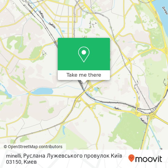 Карта minelli, Руслана Лужевського провулок Київ 03150