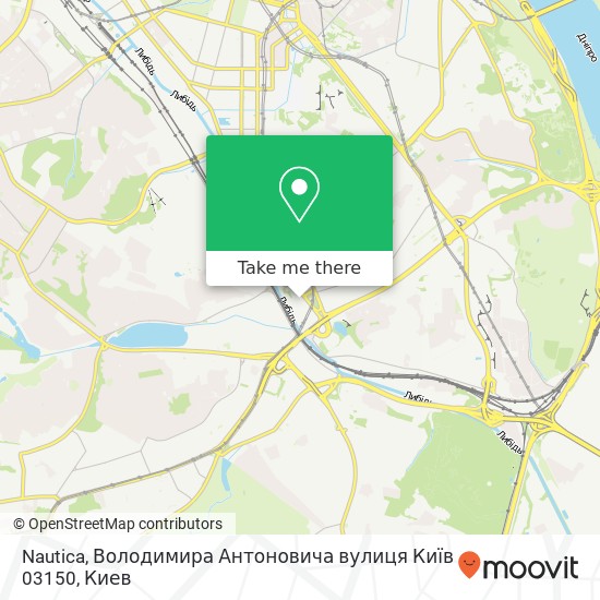 Карта Nautica, Володимира Антоновича вулиця Київ 03150