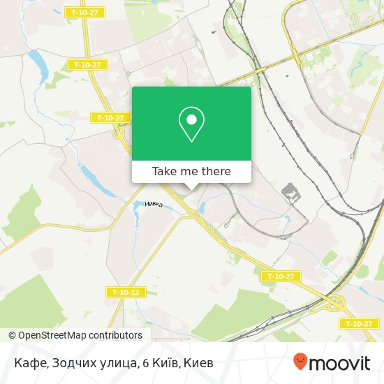 Карта Кафе, Зодчих улица, 6 Київ