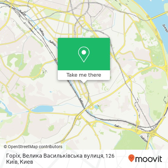Карта Горіх, Велика Васильківська вулиця, 126 Київ