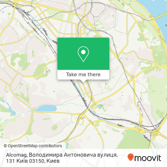 Карта Alcomag, Володимира Антоновича вулиця, 131 Київ 03150