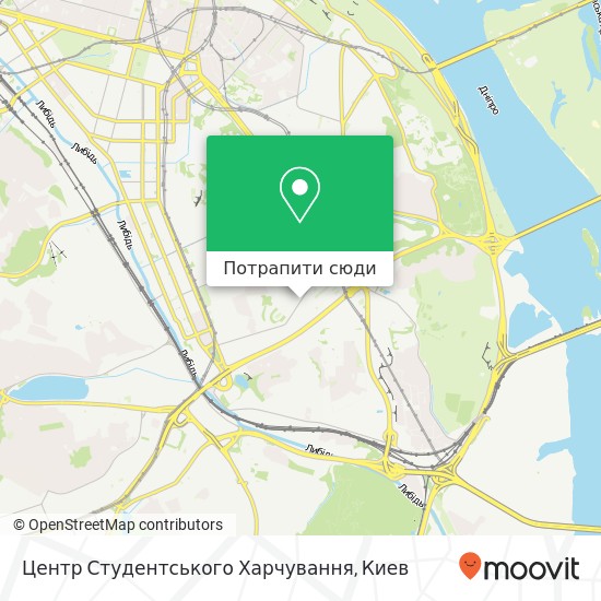 Карта Центр Студентського Харчування, Івана Кудрі вулиця, 33 Київ