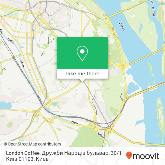 Карта London Coffee, Дружби Народів бульвар, 30 / 1 Київ 01103