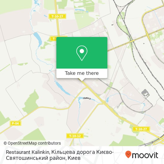 Карта Restaurant Kalinkin, Кільцева дорога Києво-Святошинський район