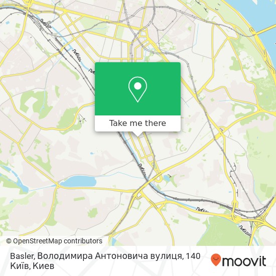 Карта Basler, Володимира Антоновича вулиця, 140 Київ