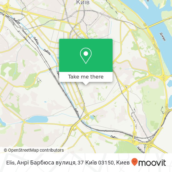 Карта Elis, Анрі Барбюса вулиця, 37 Київ 03150