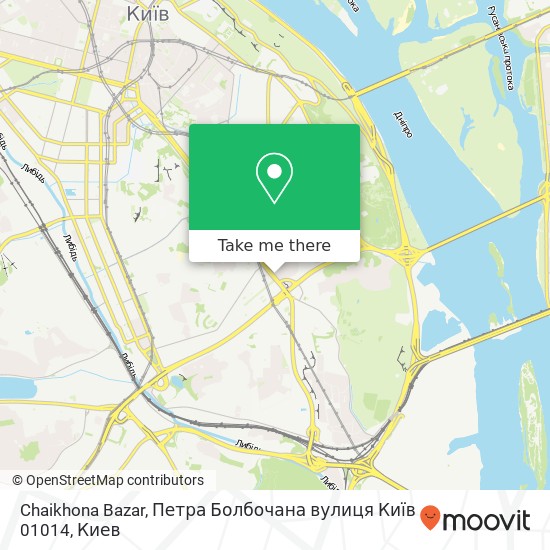 Карта Chaikhona Bazar, Петра Болбочана вулиця Київ 01014