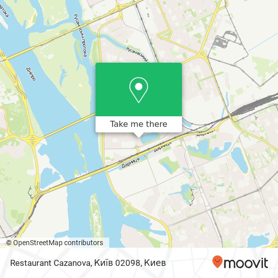 Карта Restaurant Cazanova, Київ 02098