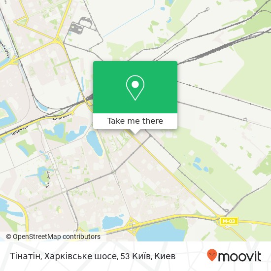 Карта Тінатін, Харківське шосе, 53 Київ