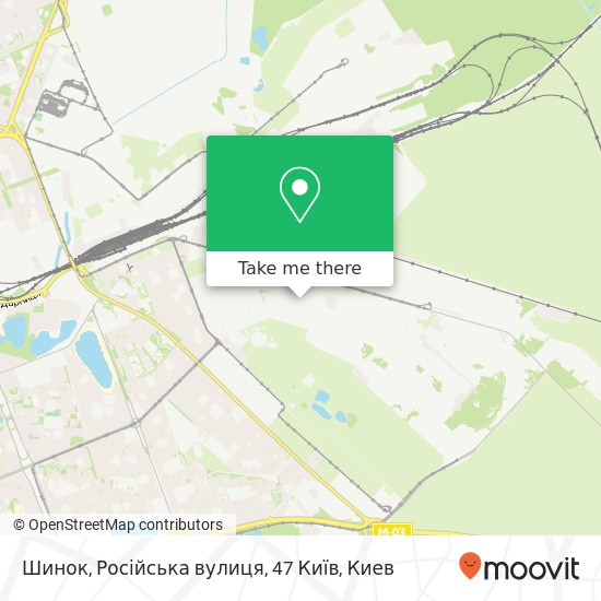 Карта Шинок, Російська вулиця, 47 Київ