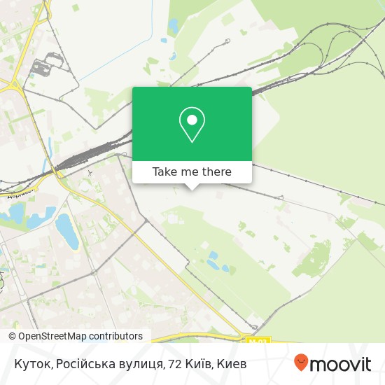 Карта Куток, Російська вулиця, 72 Київ