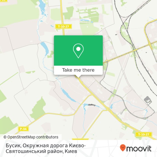 Карта Бусик, Окружная дорога Києво-Святошинський район
