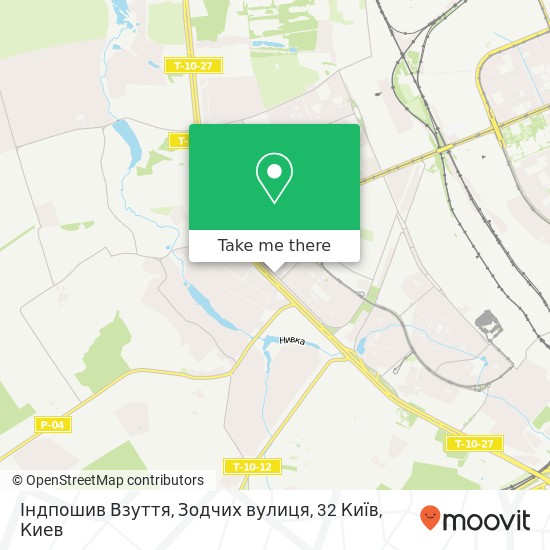Карта Індпошив Взуття, Зодчих вулиця, 32 Київ
