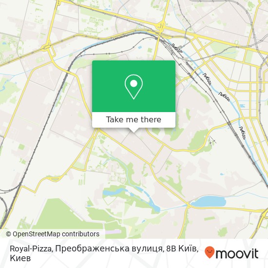 Карта Royal-Pizza, Преображенська вулиця, 8B Київ