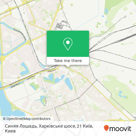 Карта Синяя Лошадь, Харківське шосе, 21 Київ