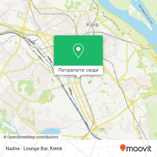 Карта Nadne - Lounge Bar, Велика Васильківська вулиця, 88 Київ 03150