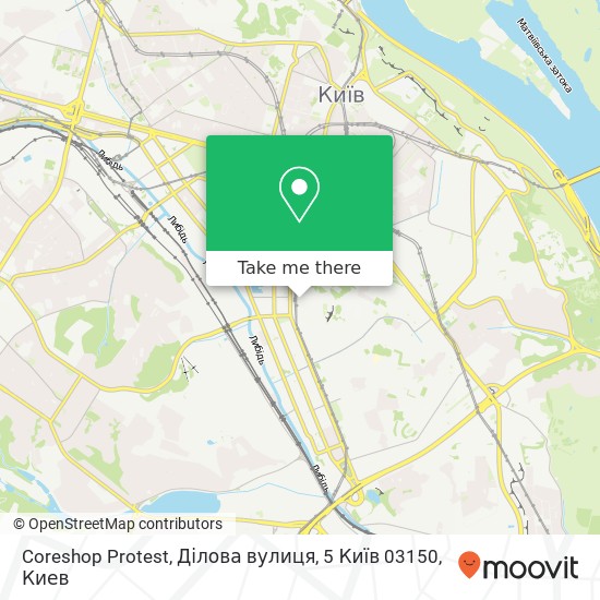 Карта Coreshop Protest, Ділова вулиця, 5 Київ 03150