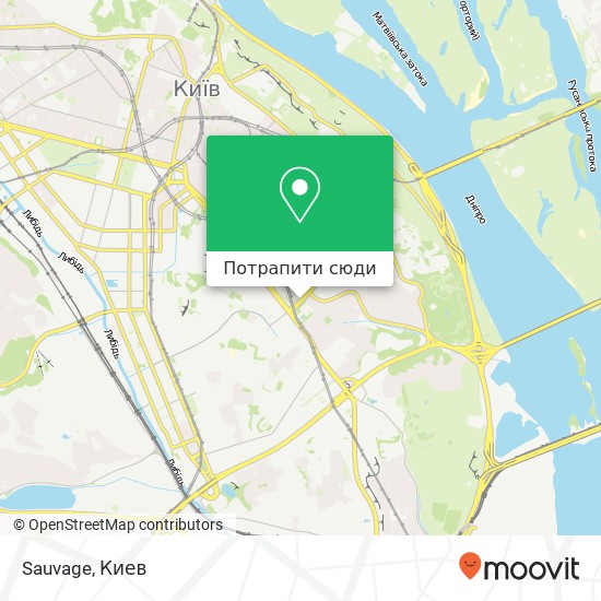 Карта Sauvage, Генерала Алмазова вулиця Київ 01011