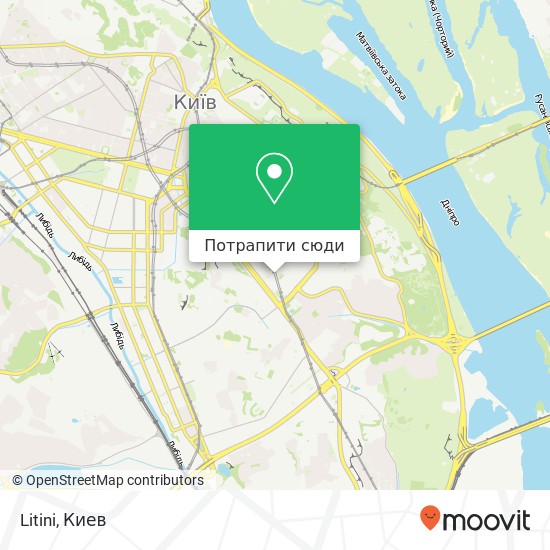 Карта Litini, Арсенальна вулиця, 4 Київ
