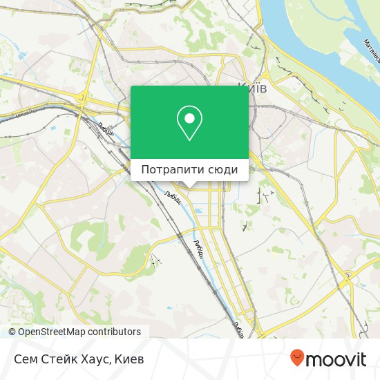 Карта Сем Стейк Хаус, Жилянська вулиця, 37 Київ