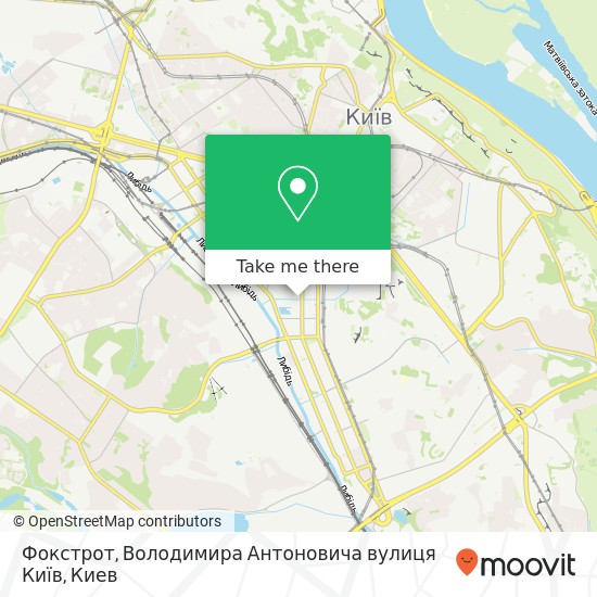 Карта Фокстрот, Володимира Антоновича вулиця Київ