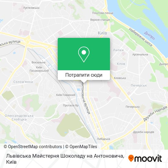 Карта Львівська Майстерня Шоколаду на Антоновича