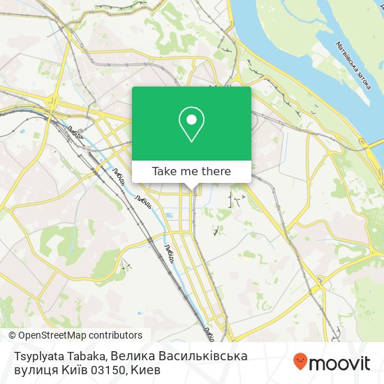 Карта Tsyplyata Tabaka, Велика Васильківська вулиця Київ 03150