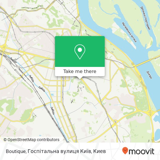 Карта Boutique, Госпітальна вулиця Київ