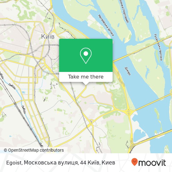 Карта Egoist, Московська вулиця, 44 Київ