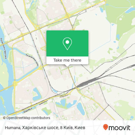 Карта Humana, Харківське шосе, 8 Київ