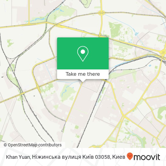 Карта Khan Yuan, Ніжинська вулиця Київ 03058