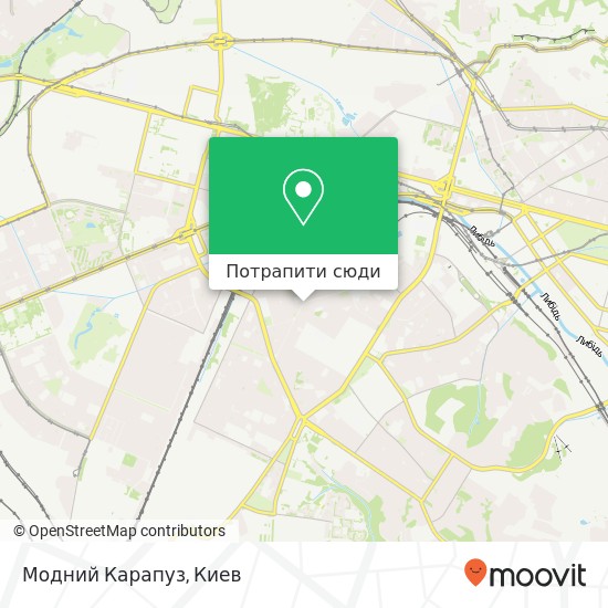 Карта Модний Карапуз, Єреванська вулиця Київ
