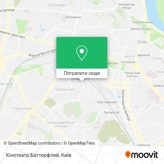 Карта Кінотеатр Баттерфляй