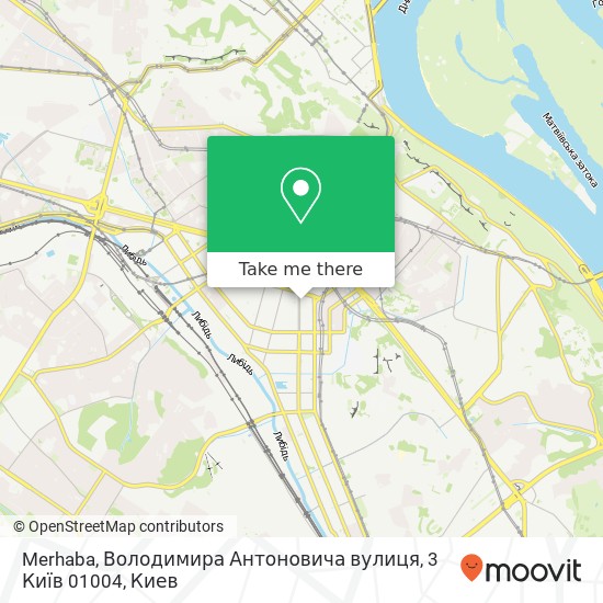 Карта Merhaba, Володимира Антоновича вулиця, 3 Київ 01004