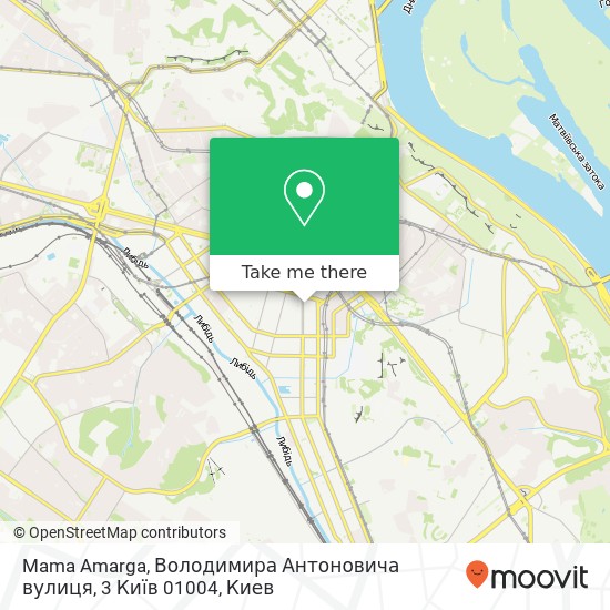 Карта Mama Amarga, Володимира Антоновича вулиця, 3 Київ 01004