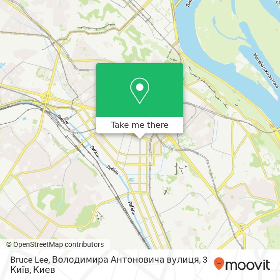 Карта Bruce Lee, Володимира Антоновича вулиця, 3 Київ