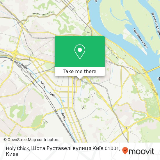 Карта Holy Chick, Шота Руставелі вулиця Київ 01001