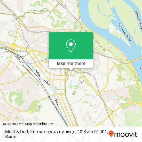Карта Meat & Duff, Еспланадна вулиця, 20 Київ 01001